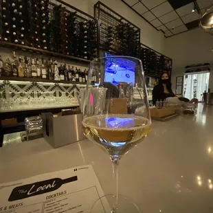 Some house white wine during Happy Hour