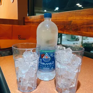 Hawaii Volcanic bottled water / $4.69 (large)