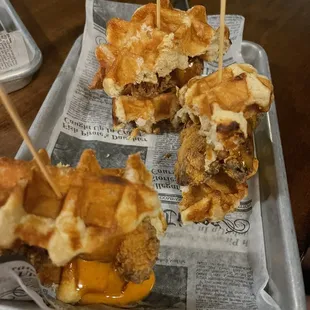 Chicken and Waffle Sliders