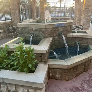 The fountain on the patio is very soothing