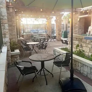 Patio seating is wonderful