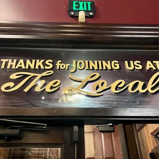 the entrance to a restaurant
