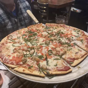 Shrimp Margarita Pizza