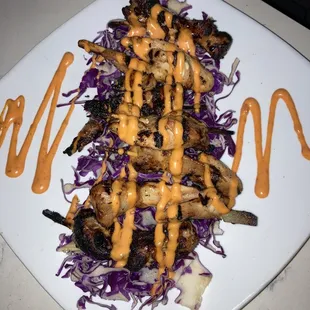 Chicken Skewers but they forgot peanuts