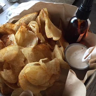 Potato Crisps with Dill Malt Aioli