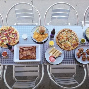A delicious assortment of various Local Pizzeria dishes!