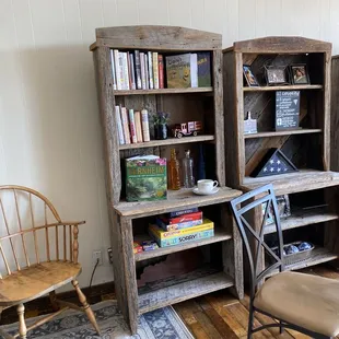 a corner of a living room