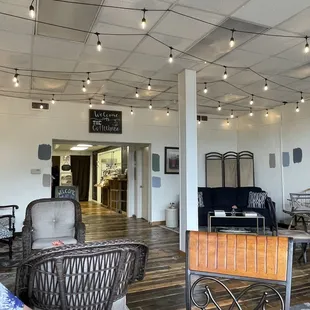 the interior of a coffee shop