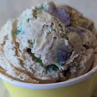 Kings Cake Ice Cream made with fresh Kings Cake from Suarez Bakery!