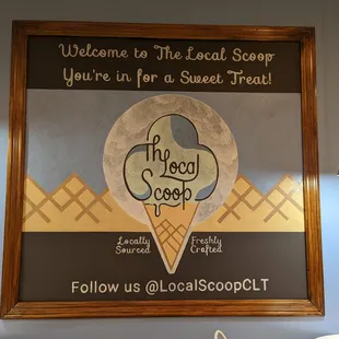 an ice cream cone on a chalkboard