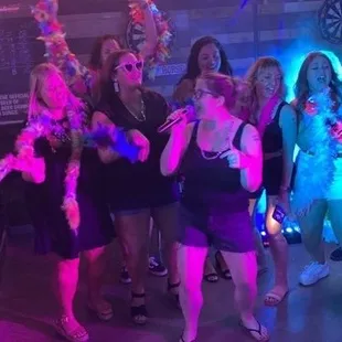 a group of people dancing