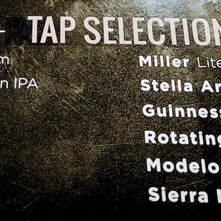 tap selection