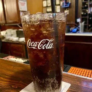 a drink in a tall glass