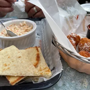Spicy crab dip and sauerkraut balls YUM