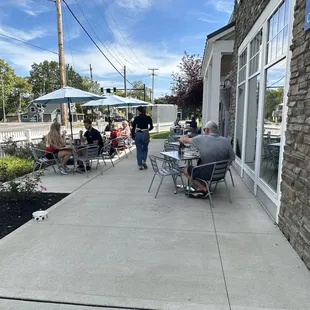Side patio dining area