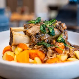  bowl of stew and vegetables