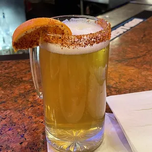 I was enlightened to this wonderful drink  of Mango Cart with a Tajín rim by our bartender&apos;s recommendation