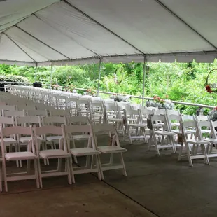 Patio Ceremony (chairs and tent rented)