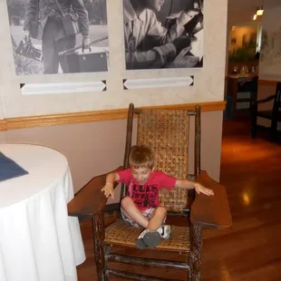 This is the entrance into the Travertine Restaurant, where you wait for the hostess to seat you.