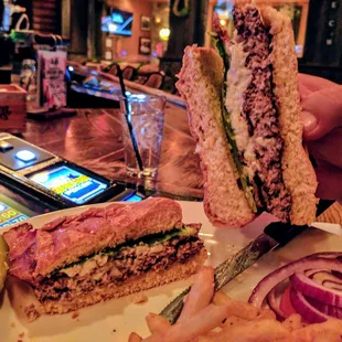 Black and blue Burger