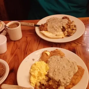 Chicken fried steak and Chicken fried chicken. Mmmmm
