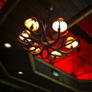 Antler chandeliers!