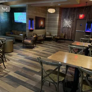 the lounge area of the lodge
