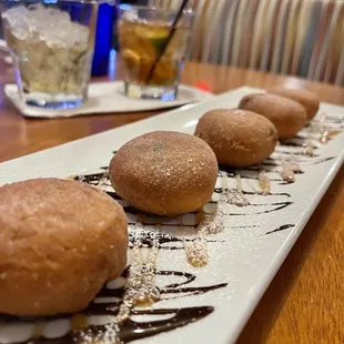 Hazelnut filled Beignets.