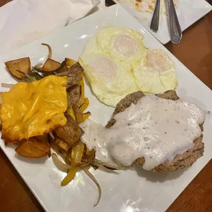Chicken Fried Steak breakfast.
