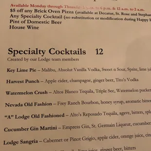 Cocktails