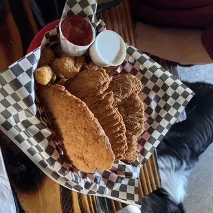 Chicken strips.