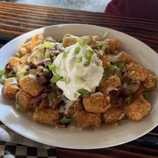 Smothered tots.