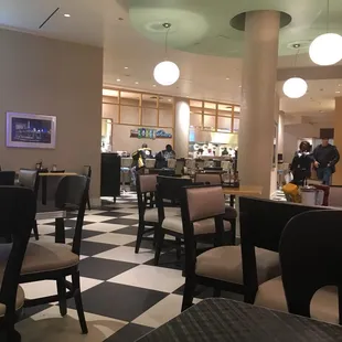 the dining area of the lodge