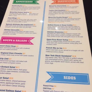 Part of the menu