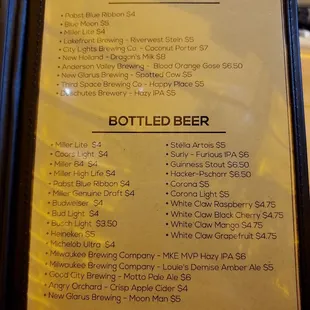 Beer list