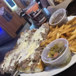 The Soprano Italian Beef meal with giardiniera.