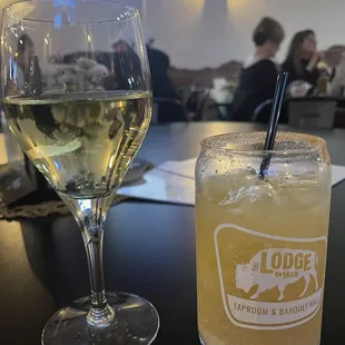 Apple pie a la mode, OMG so good!! Moscato on the left always a good go to