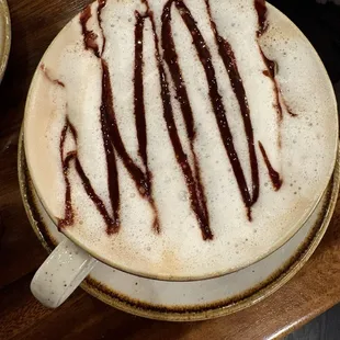Cappuccino with chocolate
