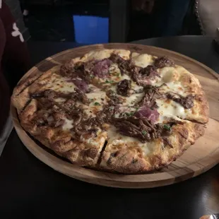 Shot rib pizza