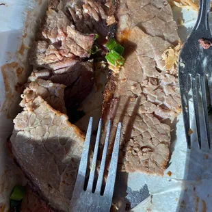 Inedible Fatty and Chewy Beef Brisket...