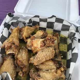 10 Garlic Parmesan wings - very oily but yummy