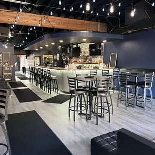 the bar and lounge area