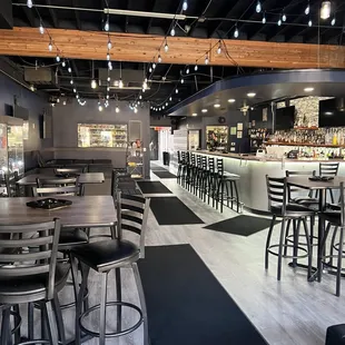 the bar and lounge area