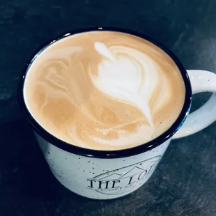 Oat milk chaga (mushroom) latte.