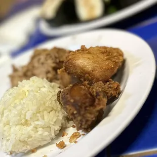 Combo bowl of Kalua Pork and Island Fried Chicken
