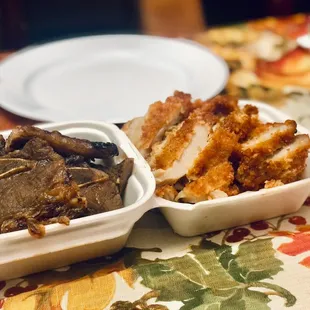 Their Kalbi Beef is the best! Chicken Katsu is good