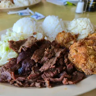 Korean Beef BBQ and Island Style Fried Chicken Mixed Plate