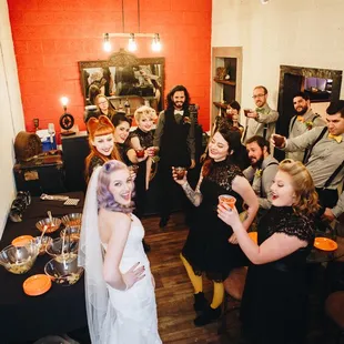 Cocktail hour in The Vault behind the Loft