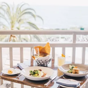 Brunch on ocean view patio