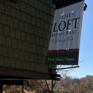 The Loft Restaurant outside.